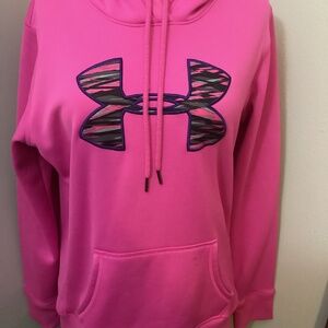 Under Armour hot pink hoodie ladies med
